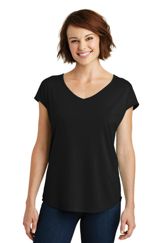 District DM416 DISCONTINUED District Women's Drapey Cross-Back Tee. DM416