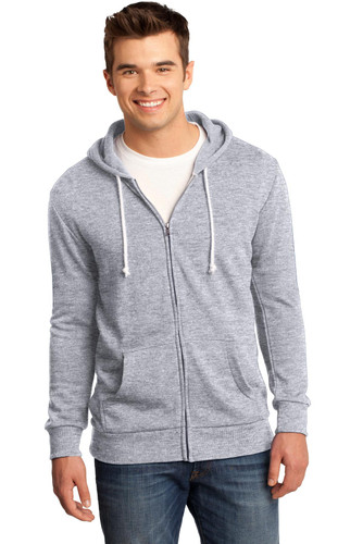 District DT190 DISCONTINUED District - Young Mens Core Fleece Full-Zip Hoodie DT190