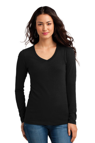 District DT5201 DISCONTINUED District Juniors The Concert Tee Long Sleeve V-Neck. DT5201