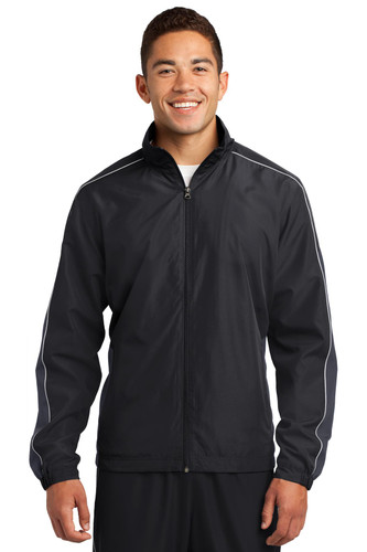 Sport-Tek JST61 DISCONTINUED Sport-Tek Piped Colorblock Wind Jacket. JST61