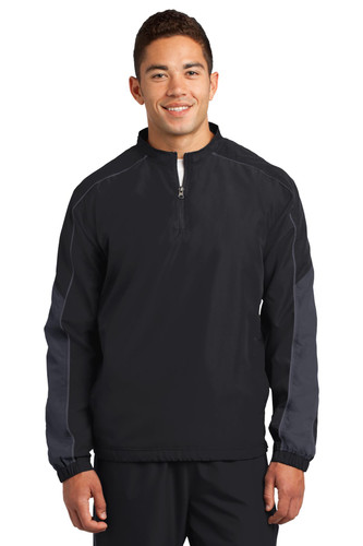 Sport-Tek JST64 DISCONTINUED Sport-Tek Piped Colorblock 1/4-Zip Wind Shirt. JST64