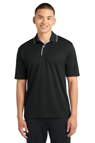 Sport-Tek K467 DISCONTINUED Sport-Tek Dri-Mesh Polo with Tipped Collar and Piping. K467