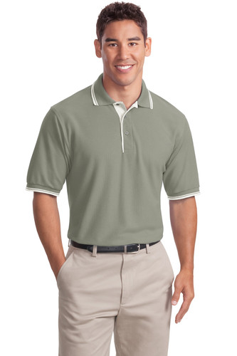 Port Authority K501 DISCONTINUED Port Authority Silk Touch Polo with Stripe Trim. K501