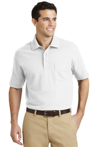 Port Authority K800P DISCONTINUED Port Authority EZCotton Pique Pocket Polo. K800P