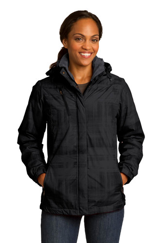 Port Authority L320 DISCONTINUED Port Authority Ladies Brushstroke Print Insulated Jacket. L320
