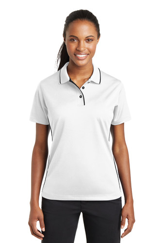 Sport-Tek L467 DISCONTINUED Sport-Tek Ladies Dri-Mesh Polo with Tipped Collar and Piping. L467