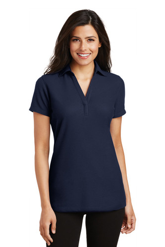 Port Authority L5001 DISCONTINUED Port Authority Ladies Silk Touch Y-Neck Polo. L5001
