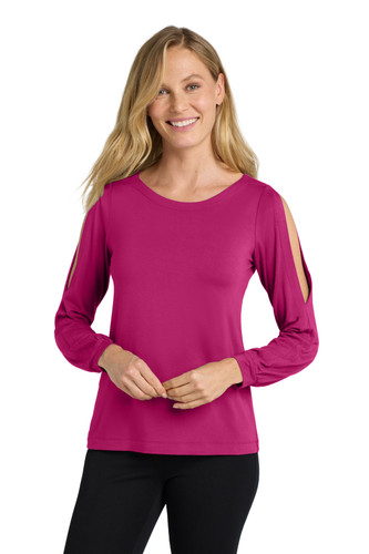 Port Authority LK5600 DISCONTINUED Port Authority Women's Luxe Knit Jewel Neck Top. LK5600