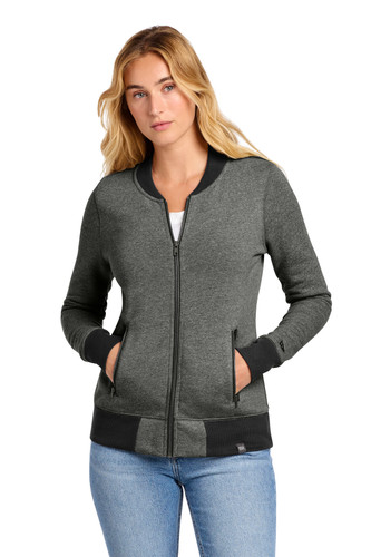 New Era LNEA503 DISCONTINUED New Era Women's French Terry Baseball Full-Zip. LNEA503
