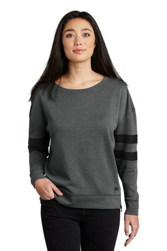 New Era LNEA513 DISCONTINUED New Era Ladies Tri-Blend Fleece Varsity Crew LNEA513