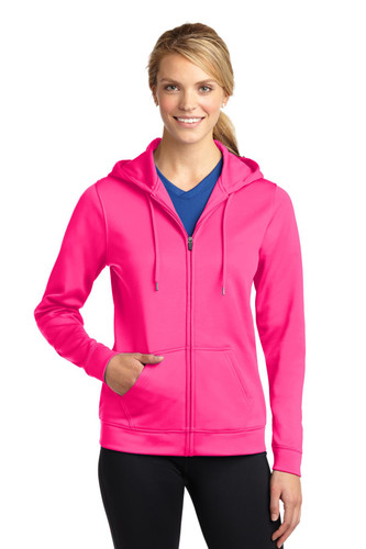 Sport-Tek LST238 DISCONTINUED Sport-Tek Ladies Sport-Wick Fleece Full-Zip Hooded Jacket. LST238