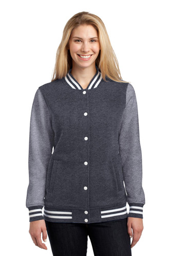 Sport-Tek LST270 DISCONTINUED Sport-Tek Ladies Fleece Letterman Jacket. LST270