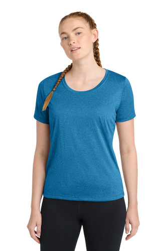 Sport-Tek LST360 DISCONTINUED Sport-Tek Women's Heather Contender Scoop Neck Tee. LST360