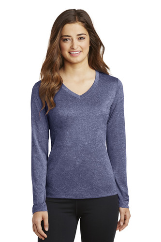 Sport-Tek LST360LS DISCONTINUED Sport-Tek Ladies Long Sleeve Heather Contender V-Neck Tee. LST360LS