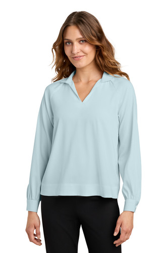 Mercer+Mettle MM2019 Mercer+Mettle Women's Long Sleeve Buttery Soft Popover Blouse MM2019