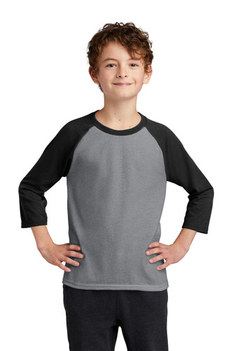 Port & Company PC55YRS DISCONTINUED Port & Company Youth Core Blend 3/4-Sleeve Raglan Tee. PC55YRS