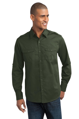 Port Authority S649 DISCONTINUED Port Authority Stain-Release Roll Sleeve Twill Shirt. S649