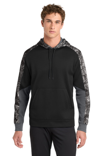 Sport-Tek ST231 DISCONTINUED Sport-Tek Sport-Wick Mineral Freeze Fleece Colorblock Hooded Pullover. ST231