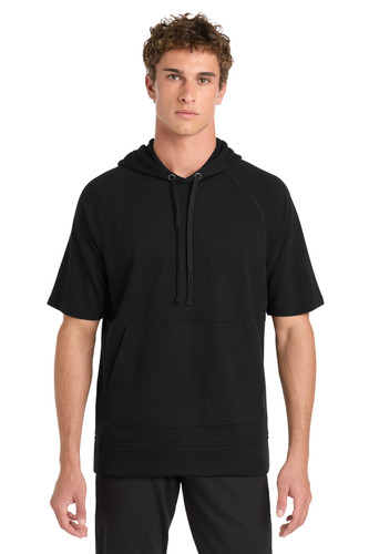 Sport-Tek ST297 DISCONTINUED Sport-Tek PosiCharge Tri-Blend Wicking Fleece Short Sleeve Hooded Pullover ST297