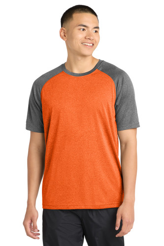 Sport-Tek ST362 DISCONTINUED Sport-Tek Heather-On-Heather Contender Tee. ST362
