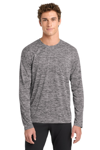 Sport-Tek ST390LS DISCONTINUED Sport-Tek PosiCharge Long Sleeve Electric Heather Tee. ST390LS