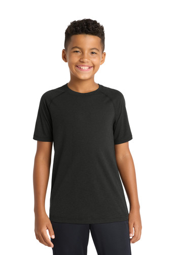 Sport-Tek YST400 DISCONTINUED Sport-Tek Youth PosiCharge Tri-Blend Wicking Raglan Tee. YST400