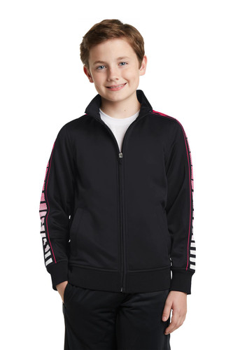 Sport-Tek YST93 DISCONTINUED Sport-Tek Youth Dot Sublimation Tricot Track Jacket. YST93