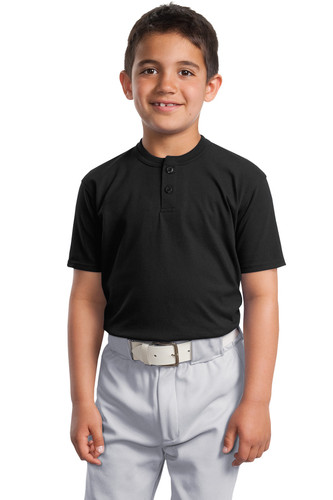 Sport-Tek YT210 DISCONTINUED Sport-Tek Youth Short Sleeve Henley. YT210