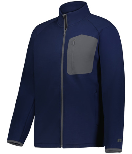 Russell Athletic R27GKM SIDELINE GRID FLEECE FULL ZIP JACKET