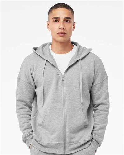 BELLA + CANVAS 3759 Unisex Sponge Fleece DTM Full-Zip Hoodie Sweatshirt