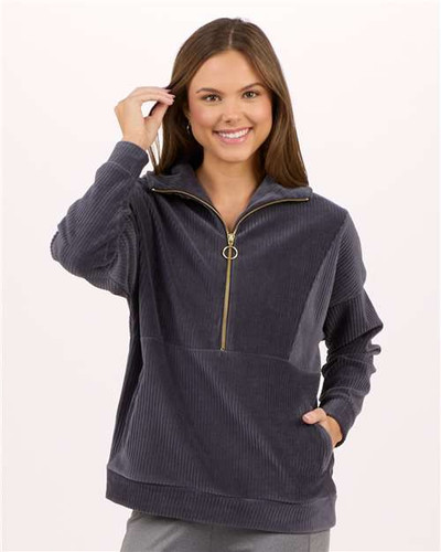 Boxercraft BW5203 Women's Manchester Corded Quarter-Zip Pullover