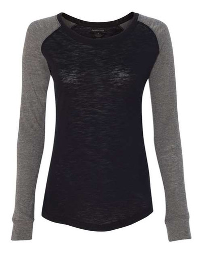 Boxercraft T66 Women’s Preppy Patch Slub Long Sleeve T-Shirt