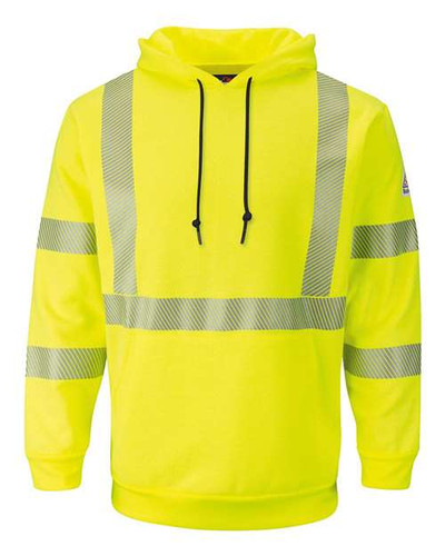 Bulwark SMH4T Men's Tall Hi-Visibility Hooded Sweatshirt