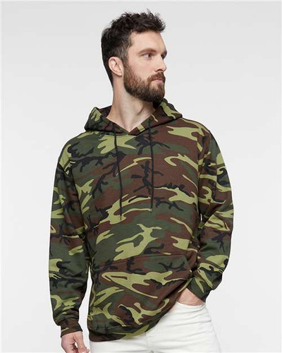 Code Five 3969 Unisex Camo Fleece Hoodie Sweatshirt