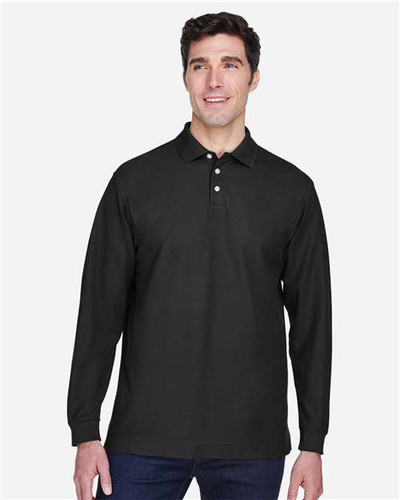 Devon & Jones D110 Men's Pima Piqué Long Sleeve Polo