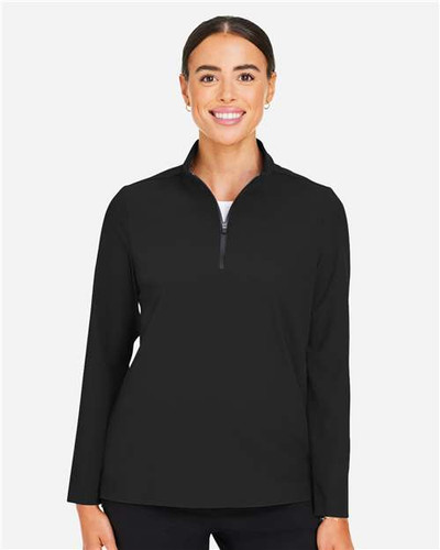 Devon & Jones DG410W Women's CrownLux Performance® Windsor Welded Quarter-Zip Pullover