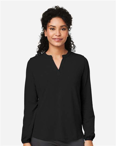 Devon & Jones DP122W Women's Raleigh Half-Placket Knit Top