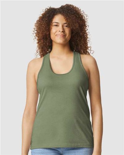 Gildan 64220LCVC Women's Softstyle® CVC Racerback Tank Top