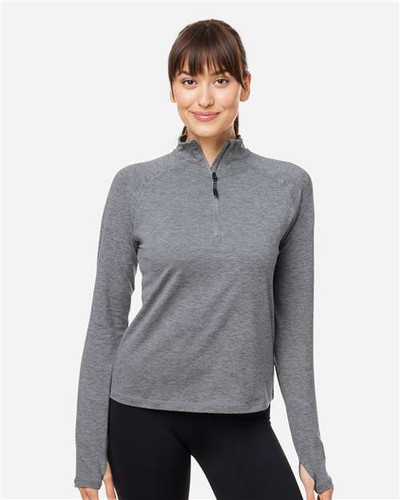 Glyder PDP8023 Women's Fairway Marbled Jersey Quarter-Zip Pullover