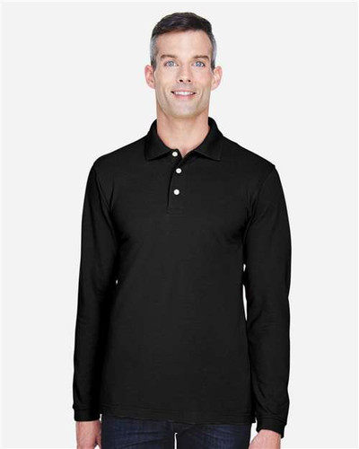 Harriton M265L Men's Easy Blend™ Long Sleeve Polo