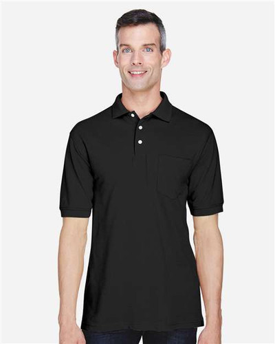 Harriton M265P Men's Easy Blend™ Polo with Pocket