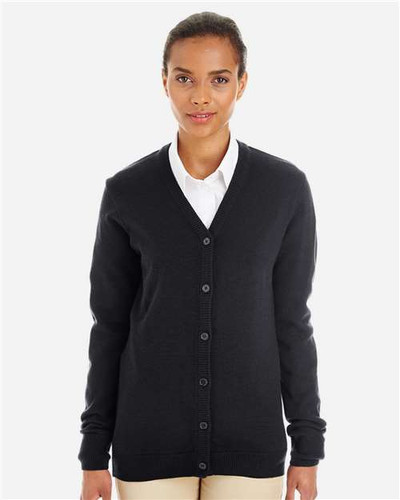 Harriton M425W Women's Pilbloc V-Neck Button Cardigan Sweater