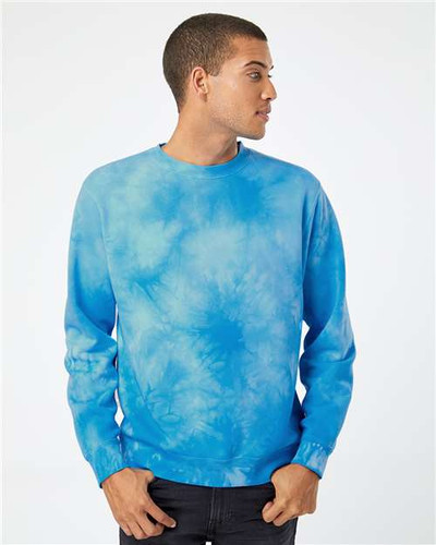 Independent Trading Co. PRM3500TD Unisex Midweight Tie-Dyed Crewneck Sweatshirt