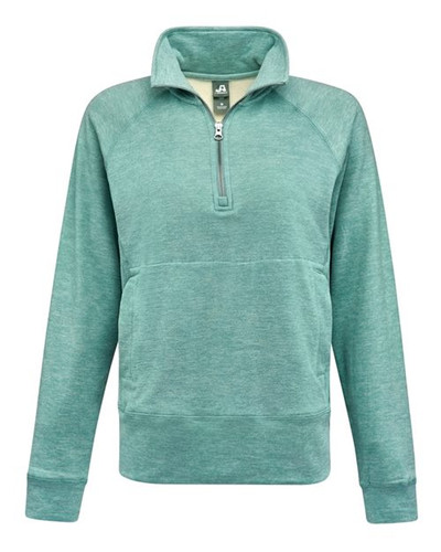 J. America 8743 Women's Electric Fleece Quarter-Zip Sweatshirt