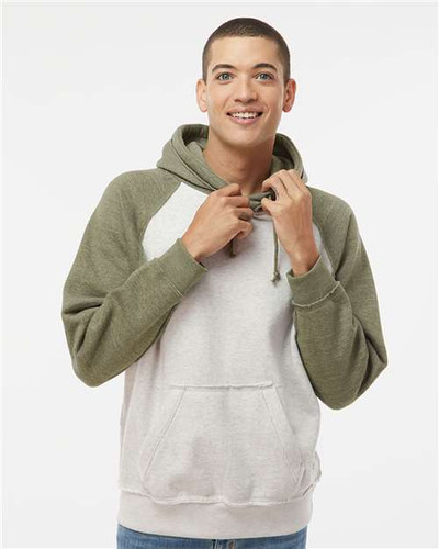 J. America 8885 Men's Vintage Heather Hooded Sweatshirt