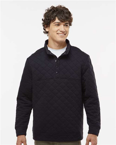 J. America 8890 Men's Quilted Half-Snap Pullover