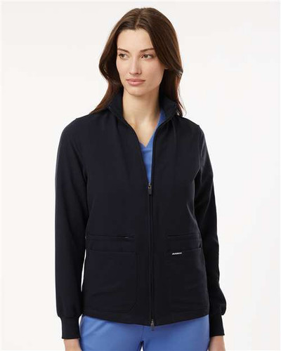 Jaanuu W60001 Women's Ceri Essential Full-Zip 6-Pocket Scrub Jacket