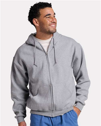 JERZEES Z12MR Unisex Rugged Full-Zip Hooded Sweatshirt