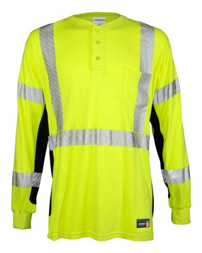 Kishigo F694T Unisex Tall FR Long Sleeve Henley T-Shirt