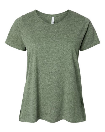 LAT 3816 Women's Curvy Collection Fine Jersey Tee